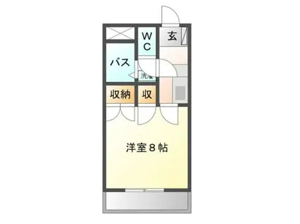 エクセルハイム坪井(1K/1階)の間取り写真