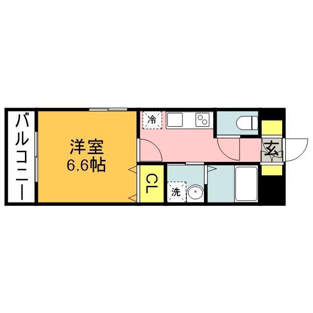 アールグランデ和白丘(1K/1階)の間取り写真