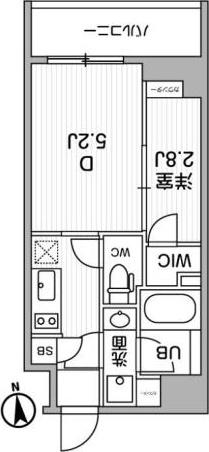 ALTERNA東池袋(2K/5階)の間取り写真