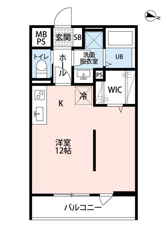 リーブルファイン奈良町II1号棟(ワンルーム/2階)の間取り写真