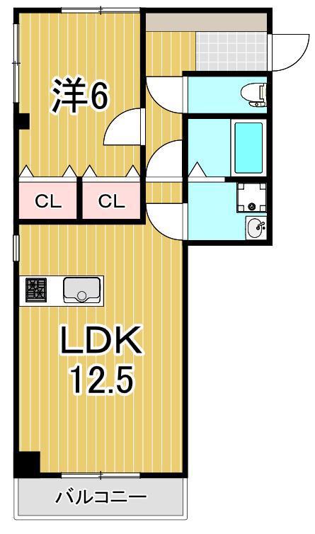 サンヴァレイプラザ(1LDK/3階)の間取り写真