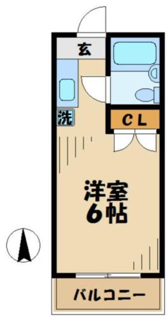 グリーンヒルズ多摩センター(1K/1階)の間取り写真