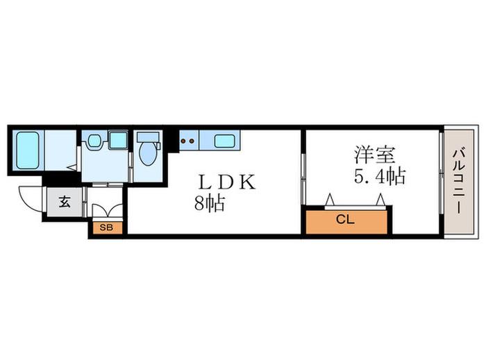 ARCA嵯峨嵐山(1LDK/2階)の間取り写真