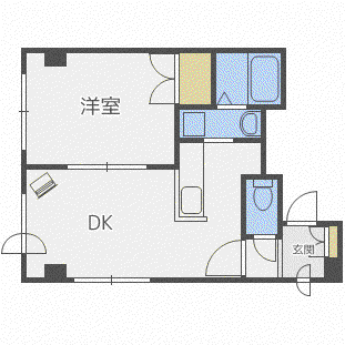 アールコート美園(1LDK/1階)の間取り写真