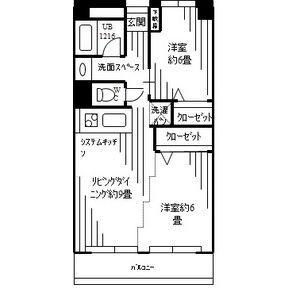 ピアチェーレ江南(2LDK/2階)の間取り写真