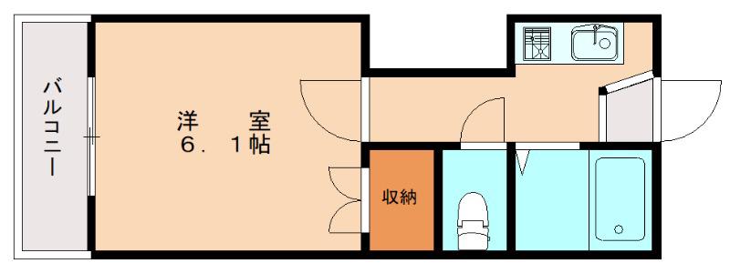 レオパレス板付II(1K/2階)の間取り写真