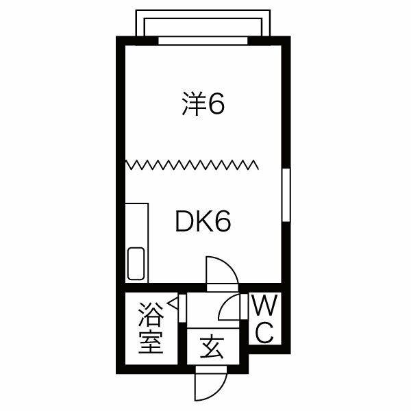 シティハイツ南6条(1DK/3階)の間取り写真