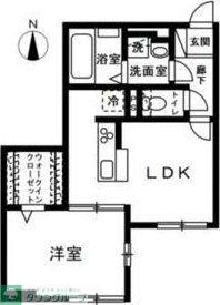 LE BOULEAU BLANC(1LDK/1階)の間取り写真