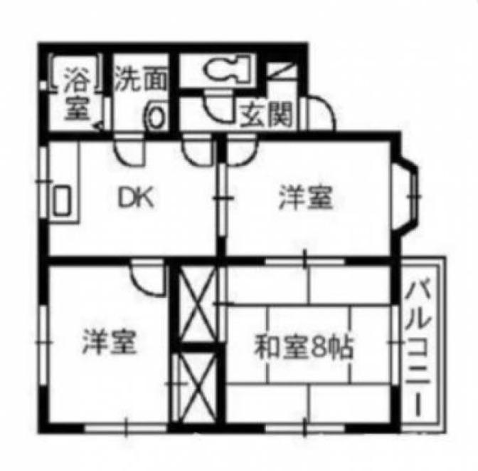 メープルシティC(3DK/1階)の間取り写真