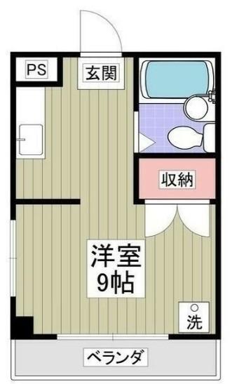 中葛西ロイヤルハイツIII(ワンルーム/2階)の間取り写真
