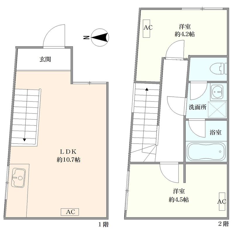 VENN(2LDK/1階)の間取り写真