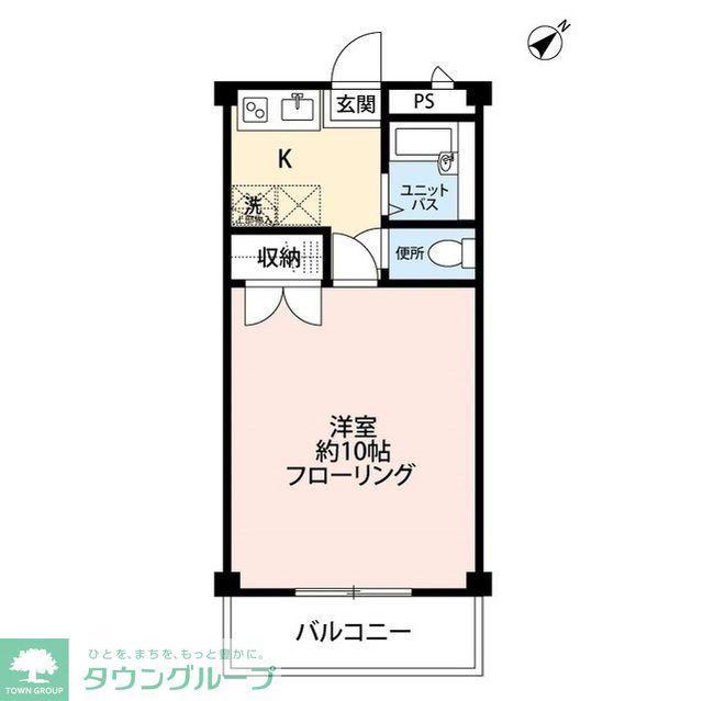 アムールARAI(1K/1階)の間取り写真