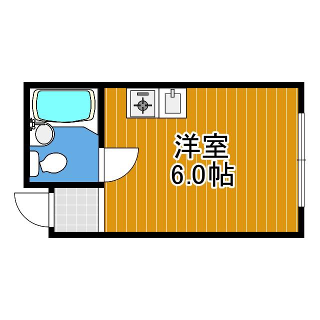 ウィズテリア東阪田(ワンルーム/2階)の間取り写真