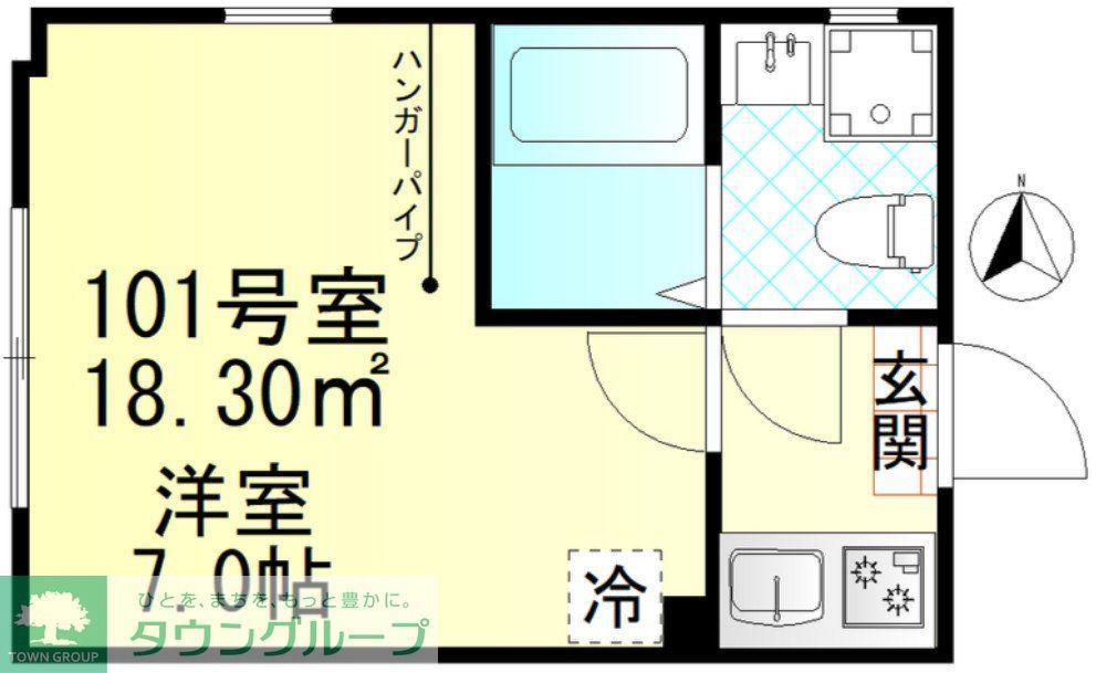 パサージュ武蔵小金井(1K/1階)の間取り写真