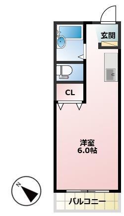 ハイランドビュー鶴川I(1K/1階)の間取り写真
