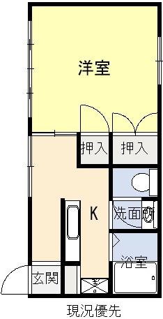 コーポ常松(1K/2階)の間取り写真