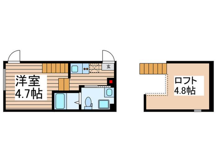 BRILLER 新小岩(ワンルーム/1階)の間取り写真