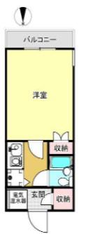 メインステージ梅島駅前(1K/2階)の間取り写真