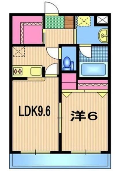フルーヴ(1LDK/1階)の間取り写真