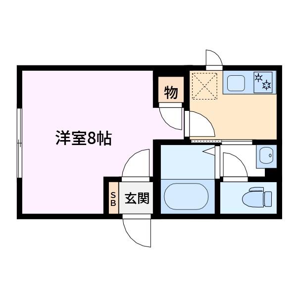 SUN SWEET(1K/2階)の間取り写真