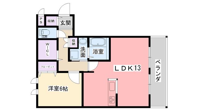 AIR FEEL MU(1LDK/3階)の間取り写真