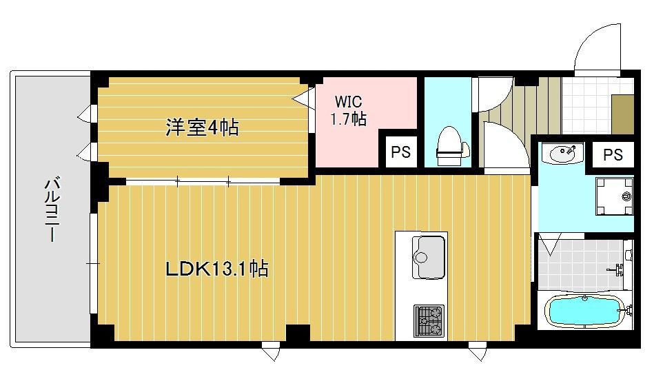 マ・メゾン(1LDK/2階)の間取り写真