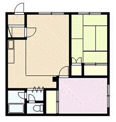 舟根マンション(2LDK/2階)の間取り写真