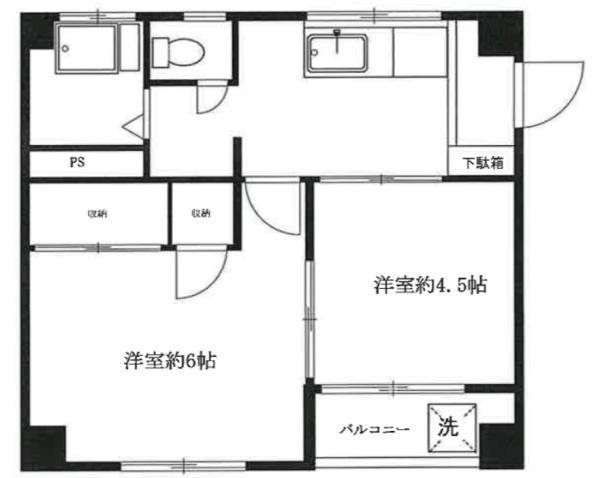 吉澤電工ビル(2K/3階)の間取り写真