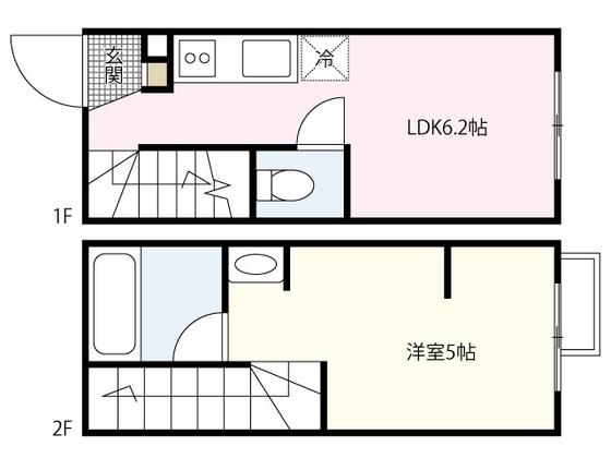 87Gラポール本浦(1LDK/1階)の間取り写真
