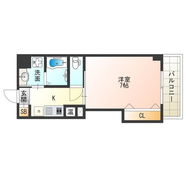 みおつくし鷺洲(1K/5階)の間取り写真