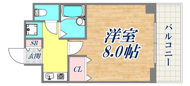 ラナップスクエア三宮プライム(1K/11階)の間取り写真