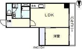 トウセン本町橋ビル(1LDK/8階)の間取り写真