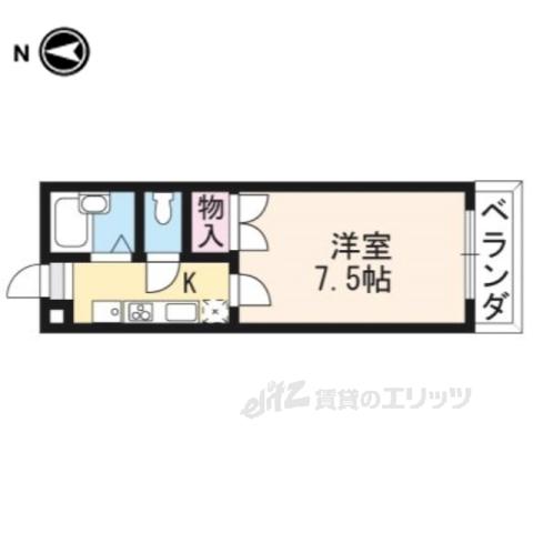 鏡石ハウス(1K/2階)の間取り写真
