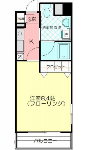 ウイステリア溝の口(1K/5階)の間取り写真