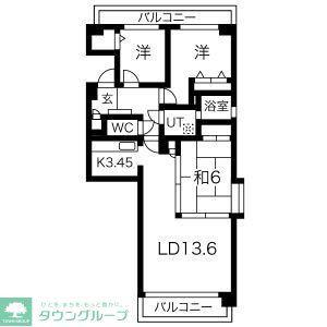 パロスけやき西(3LDK/2階)の間取り写真