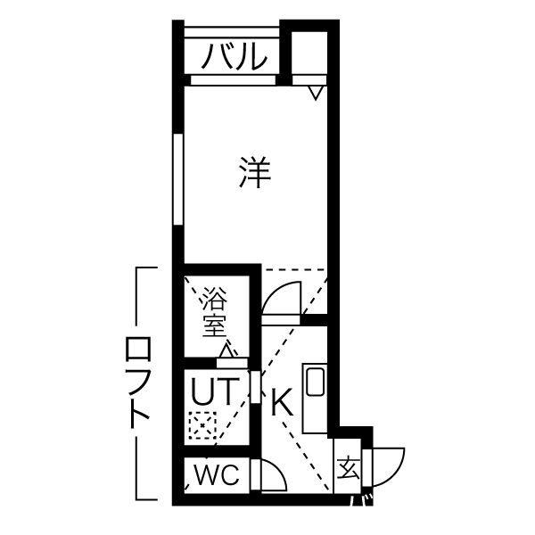 LA MAISOM YS本陣(1K/2階)の間取り写真