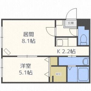 サンステージS5W12(1LDK/4階)の間取り写真