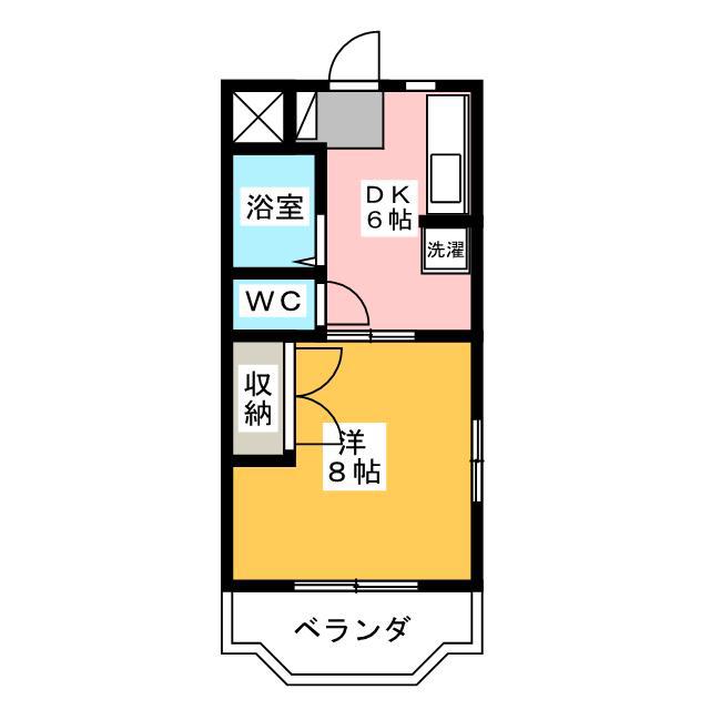 アルバI(1DK/3階)の間取り写真