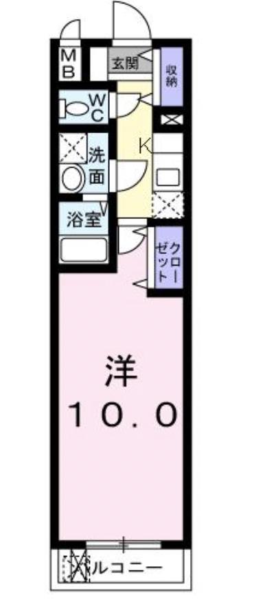 アルトプェンテ(1K/3階)の間取り写真
