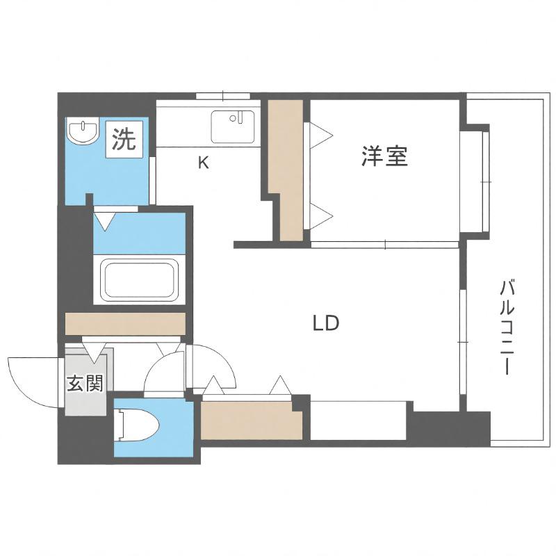 ピュア東彩館II(1LDK/2階)の間取り写真