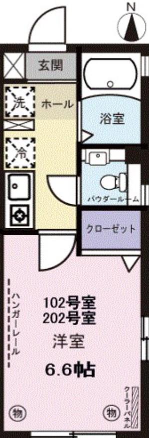 GLUCK(1K/1階)の間取り写真
