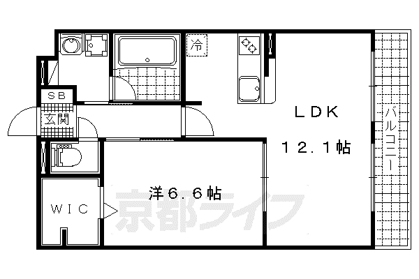 MANA WING(1LDK/1階)の間取り写真