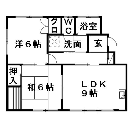 カーサコンフォート(2LDK/1階)の間取り写真