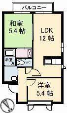 アバンティー(2LDK/2階)の間取り写真