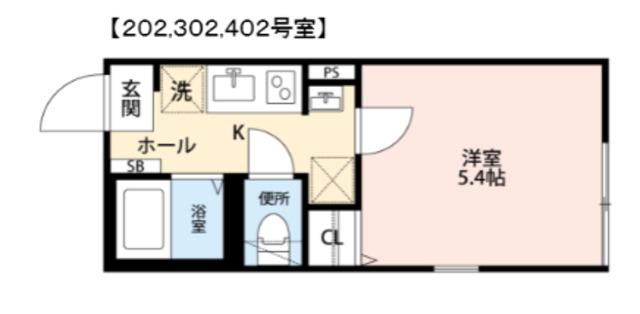 グランクオール久が原(1K/3階)の間取り写真
