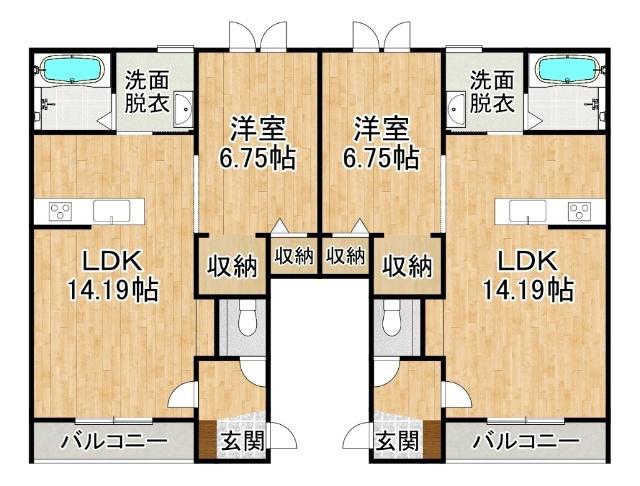 FADDISH(1LDK/2階)の間取り写真