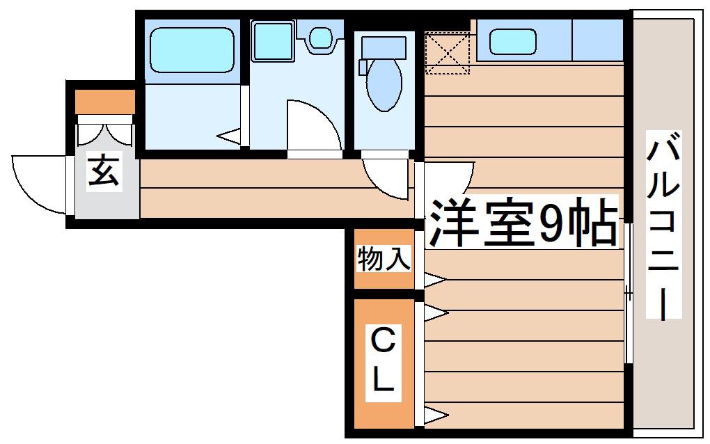 KOMFORTI(ワンルーム/1階)の間取り写真