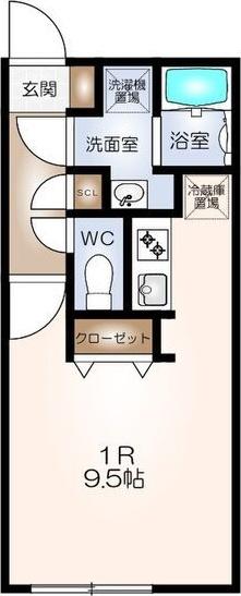 QUADOR名古屋駅(ワンルーム/4階)の間取り写真