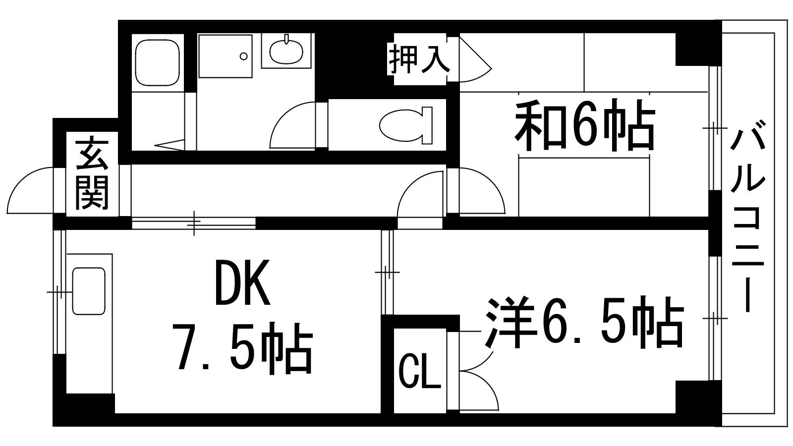 メゾン三宅2(2DK/3階)の間取り写真
