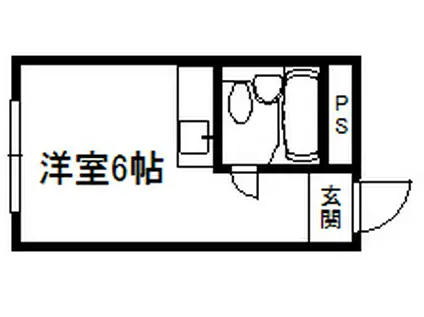 ファーストコート紫野(ワンルーム/3階)の間取り写真